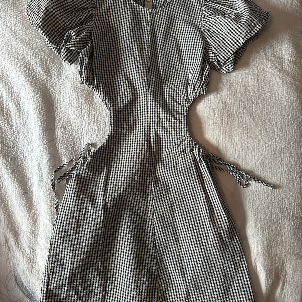 OAK + FORT Black and White Checkered Dress - Picture 5 of 5